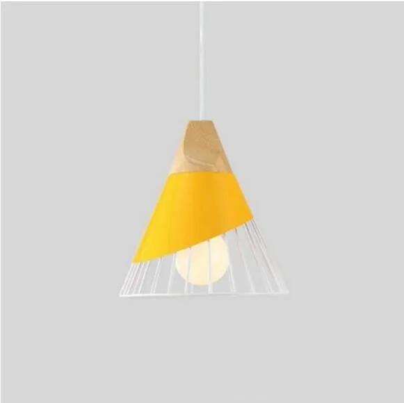 Wooden Iron Chandelier Pendant Light for Living Room Lighting Fixtures Bedroom LED Lamps Restaurant Coffee Shop Home Decoration