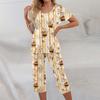 2 Piece Sets For Women Short Sleeve Top And Pants With Pockets Workout Soft  Print Sets