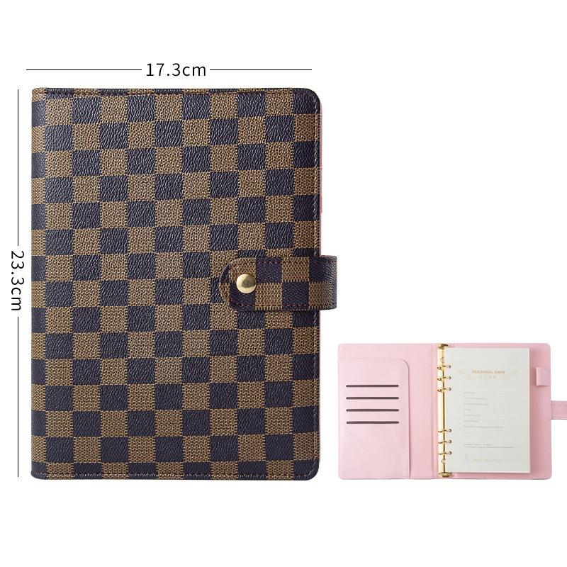 Cuaderno Cuadriculado de Cuero marrón