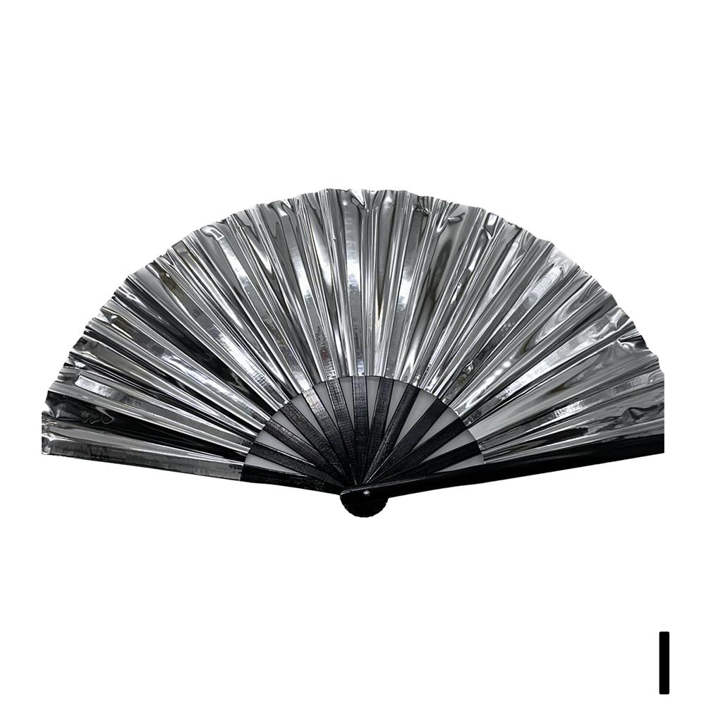 

Большие голографические складные веера Clack для танцев в линию, танцевальные цвета Rave Fan, вечеринка для клуба Ha B5X7 I-1pcs