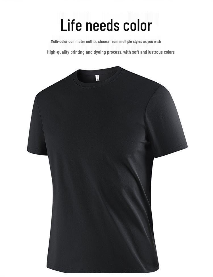 Plus Size Ice Silk T-shirt for Men - High Quality, Cool & Casual Summer Top [Sizes L To 10XL]