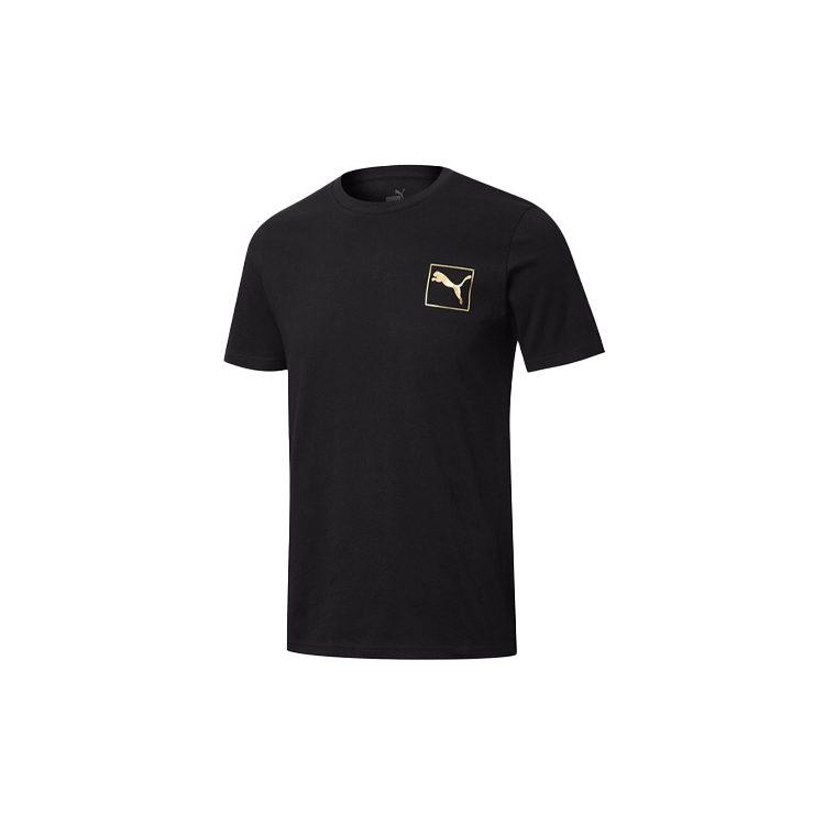 PUMA T Shirts Men's Black Crew Neck Moderate Straight Fit 587582-01