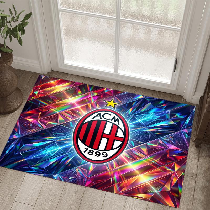 AC Milan Design Crystal Velvet Carpet Cozy Non?Slip Printed Rug For Bedroom Living Room Entrance