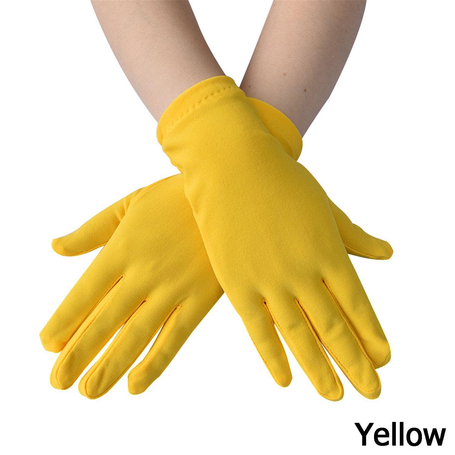 

Женские нескользящие солнцезащитные бытовые перчатки, перчатки для вождения, перчатки для официантов, рабочие перчатки жёлтый