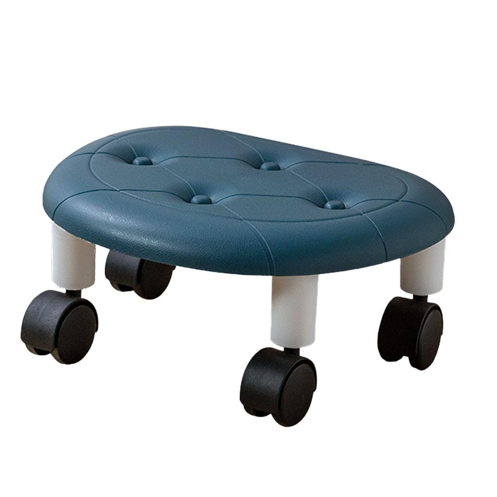 Low Roller Seating PU   Plastic Structure Movable   Wheels Stool for Living Room Baby Room