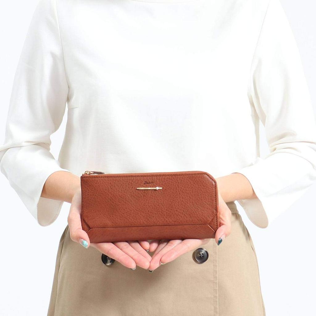 Long wallet with coin purse zipper type Genuine leather Perla Pink [Dakota] L-shaped Women's DA-30055-32