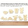 Wooden Painted Animal Slices: Educational Creative Craft for Kids