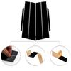 6Pcs Polycarbonate for Toyota Corolla E140 2007-2013 Car Door Window Pillar Center Post Trim Stickers Auto Styling Decoration