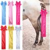 6 Pcs Vibrant Tail Wrap for Horses Breathable Iridescent Horse Tail Bag Guard Slip On 2 Strand Closure Straps Grooming Supplies To Keep Clean from