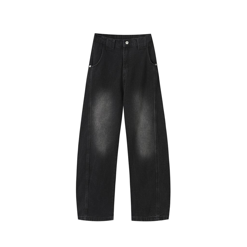 American Washed Light Blue Wide-leg Jeans Boys Trendy Brand New Straight Loose Drape Deconstruction Floor Pants