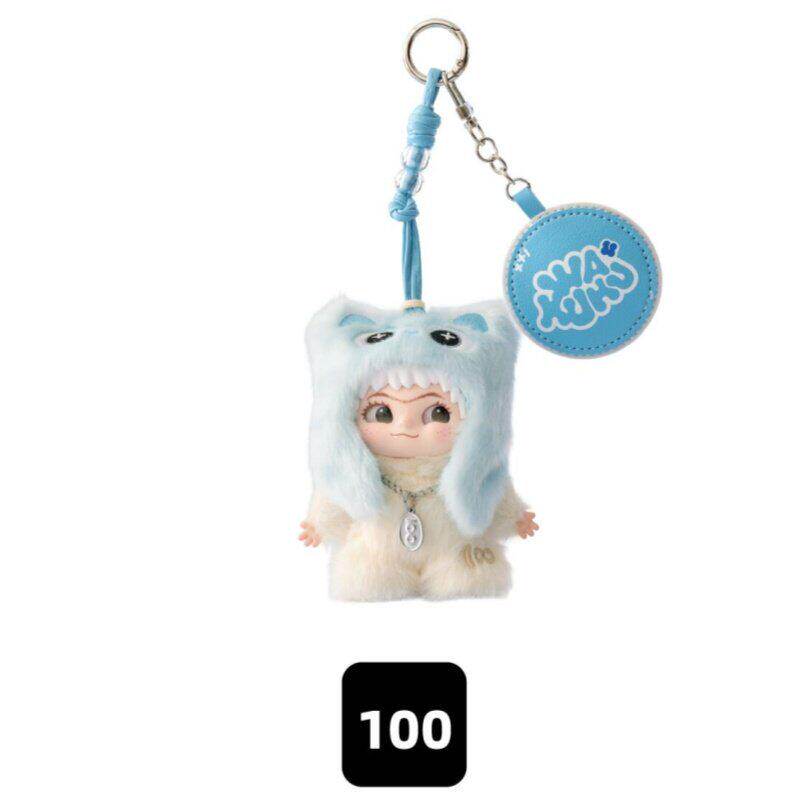 Genuine In Stock Wakuku 3.0 On A Roll Series Dolls Cute Fluffy Collectable Figure Bag Charm Keychain Toys Holiday Gift