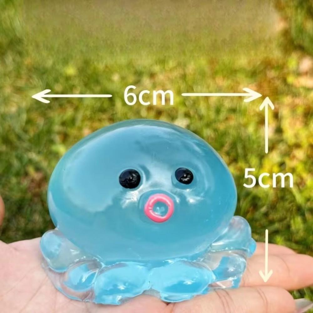 Sugar Filled Glitter Octopus Squishy Simulation Stress Relief Toy  For Stress Anxiety Relief