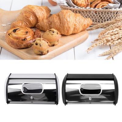 Brotkasten aus Eisen Brotaufbewahrungshalter Brotkasten Brotdose Brothalter Aufbewahrungsbehälter mit kleinem Fenster für Küchenarbeitsplatte
