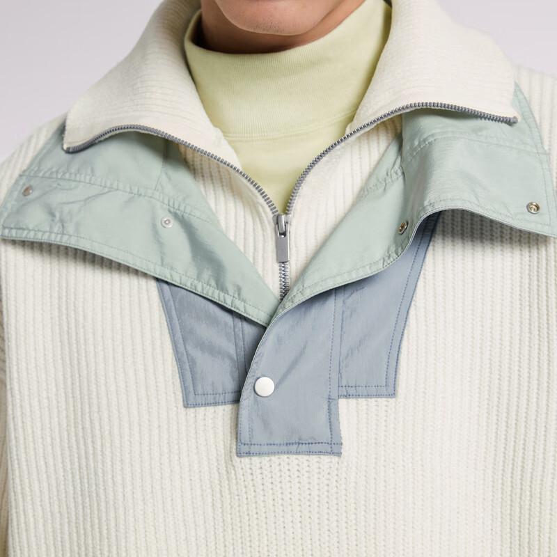 JNBY Men's Loose Fit High-Neck Knitted Sweater