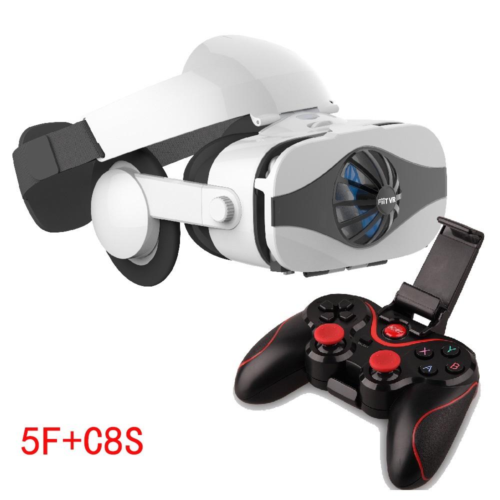 VR Virtual Reality Eye Lens Wearable 3D Glasses Helmet Headphone Version Heat Dissipation Support Game Controller