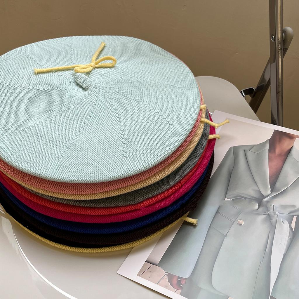 Girls Beret Knit Subculture Painter Hat Festive Hat for Autumn Winter Windproof for Street Photography Props