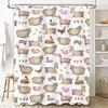 Farm Animal Print Shower Curtain Decorative Wall Hanging Home Bathroom Waterproof 3D Printed Bath Linen Shower Curtains for Kids