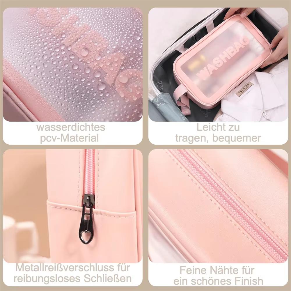 High-Quality Cosmetic Bag For Women Travel Transparent Waterproof Cosmetic Storage Powder Large Capacity Cosmetic Storage Bag