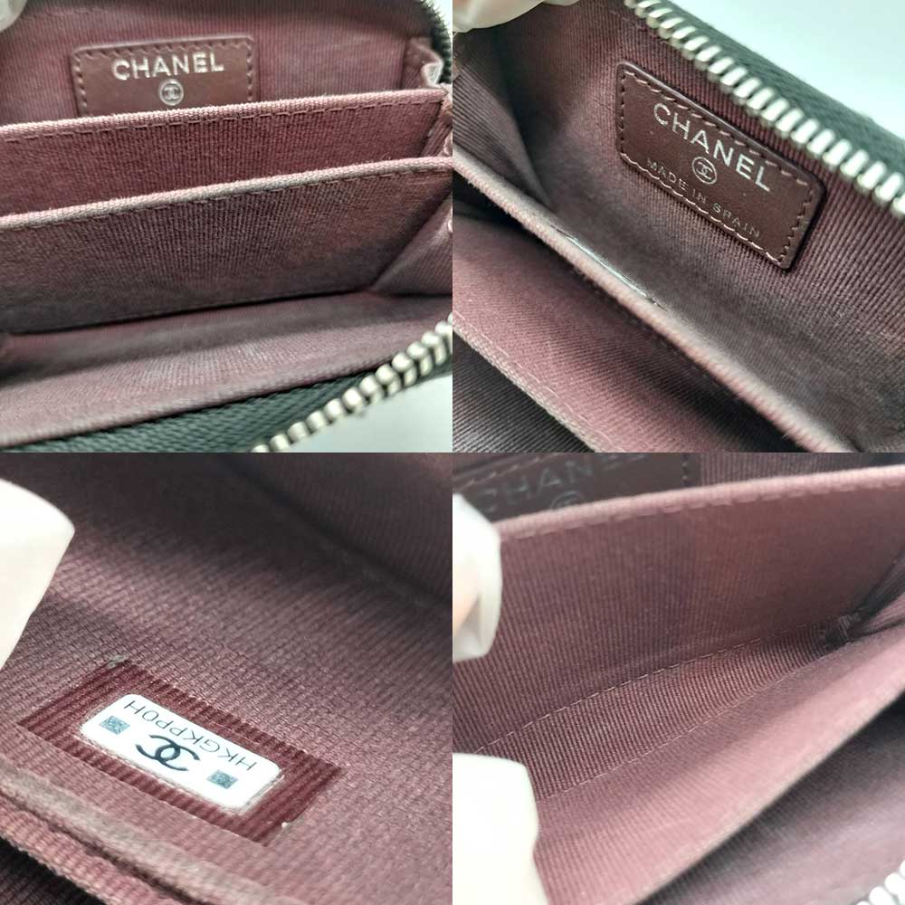 Used CHANEL MatrasseCoin Case Leather Women
