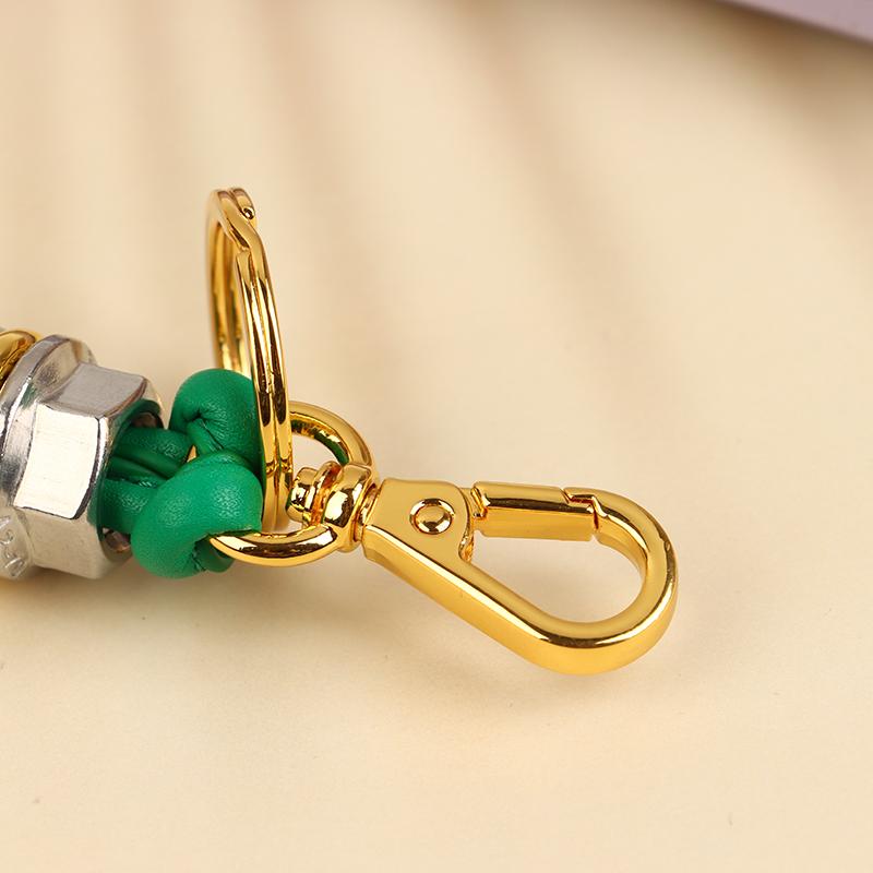 Charm Robot Pendant Metal Rope Braided Lanyard Bag Pendant Hanging Keychain Creative Car Pendant Leather Bag Decoration
