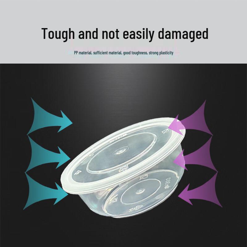 360ml Disposable Round Plastic Food Container