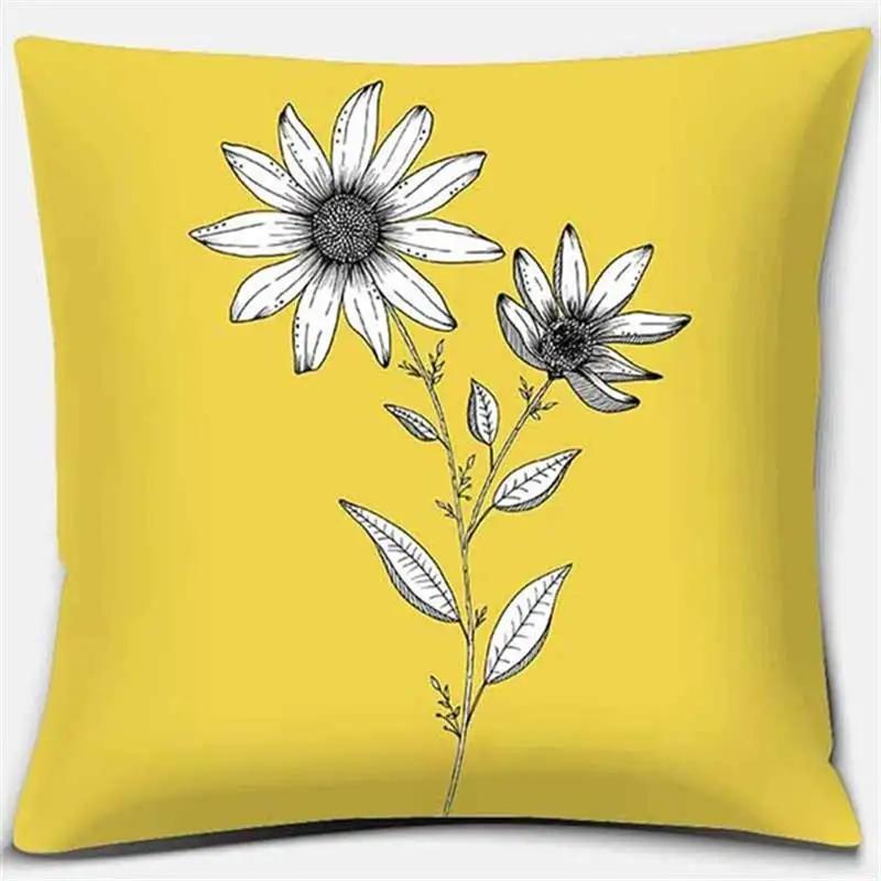 Leuchtend Gelb Einfache Geometrische Serie Kissen Geschenk Heim Büro Dekoration Schlafzimmer Sofa Autokissenbezug