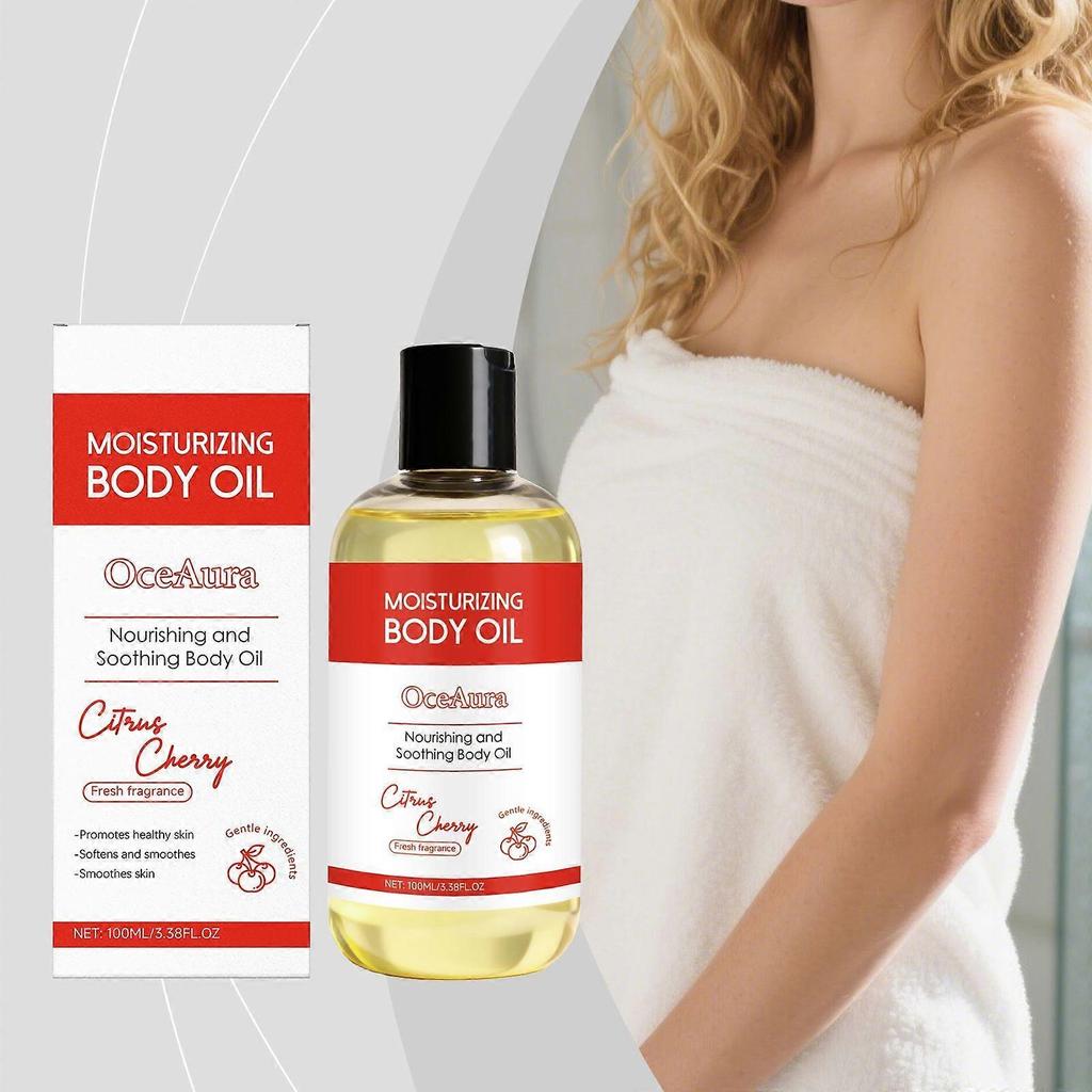 Citrus And Cherry Moisturizing Body Oil, Hydrating, Light And Nourishing, Protects The Skin And Replenishes Body Oil