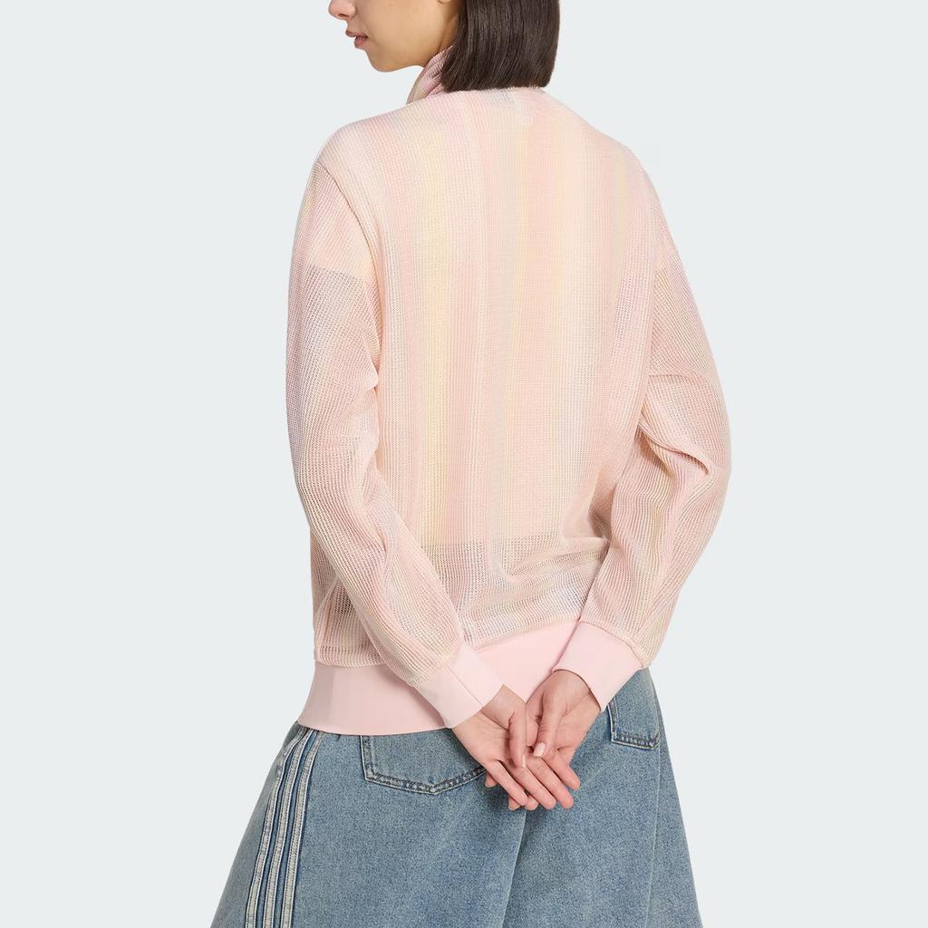 Adidas Originals Firebird Glow Track Top Retro Striped Lightweight Comfortable Stand Collar Sports Long Sleeve Jacket Women jackets KY2031