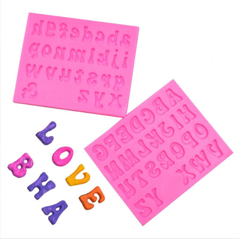 1Pcs Alphabet Letter Number Silicone Sugarcraft Mold Cupcake Chocolate Fondant Cake Decorating Tools