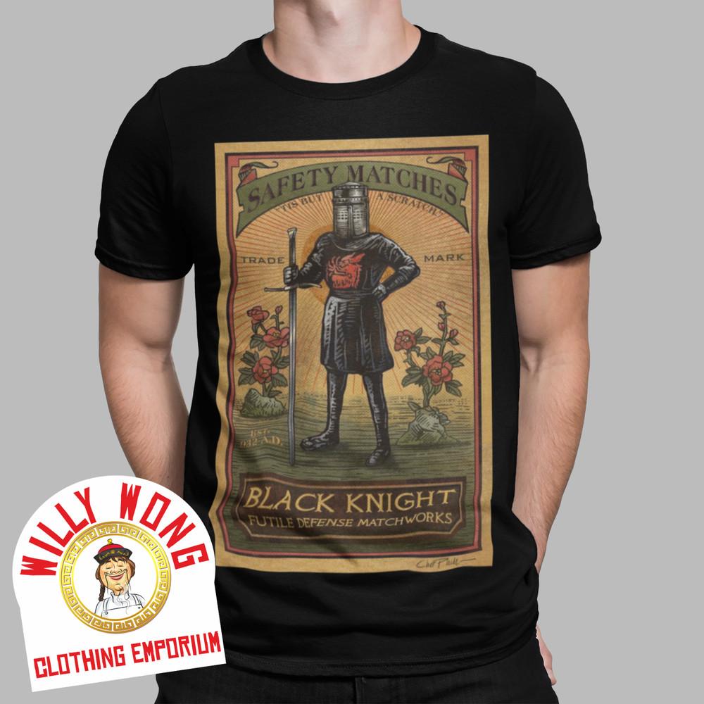 Black Knight Monty Python T-Shirt Retro Movie 70s 80s The Holy Grail Tee Gift Unisex T-Shirt M