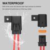 6 Pack 12V Inline Waterproof Fuse Holder, 4mm² Pre-Wired Kit, with 20 Amp 30 Amp 40 Amp ATC/ATO Blade Fuses, Heavy Duty Inline Fuse Holder for