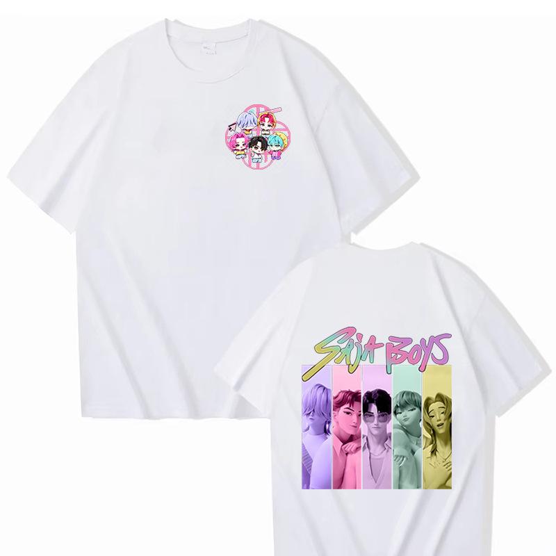 16 Colors Kpop Demon Hunters T-Shirt Kpop Women Men Casual Oversized Y2k Short Sleeves Loose Male Female Clothing Top