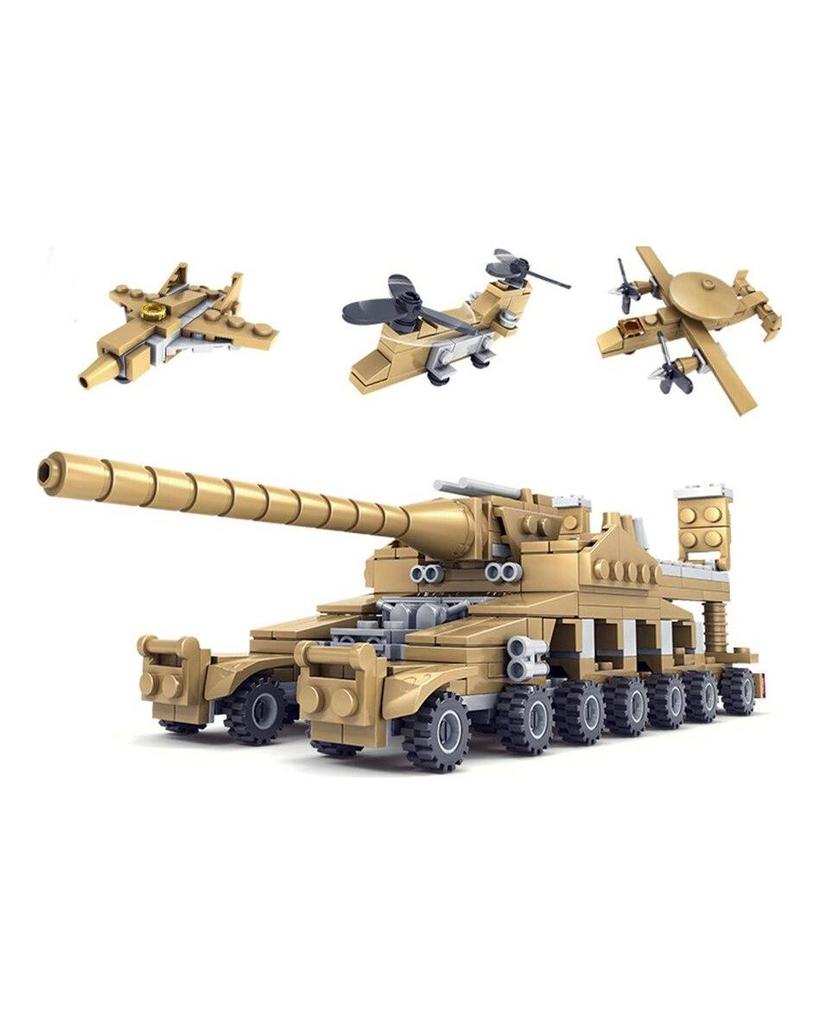 Zestawy czołgów wojskowych KAZI Klocki 16 w 1 Model klocki do budowy zabawki dla dzieci zabawki prezentowe dla chłopca Modułowe plastikowe klocki