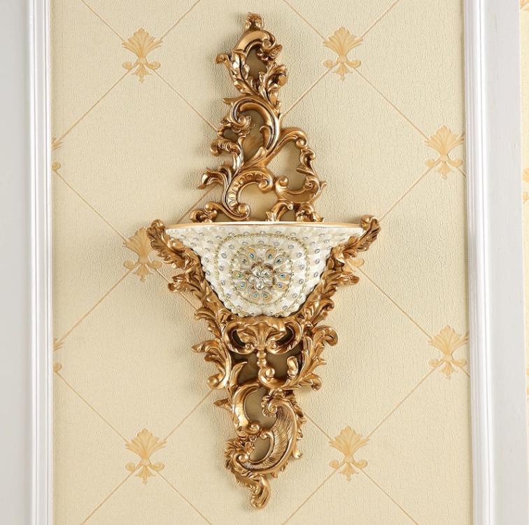 Luksusowe wiszące na ścianę wazony z żywicy z diamentami, doniczki na sztuczne kwiaty, rękodzieło, dekoracje na ścianę tła telewizora w salonie