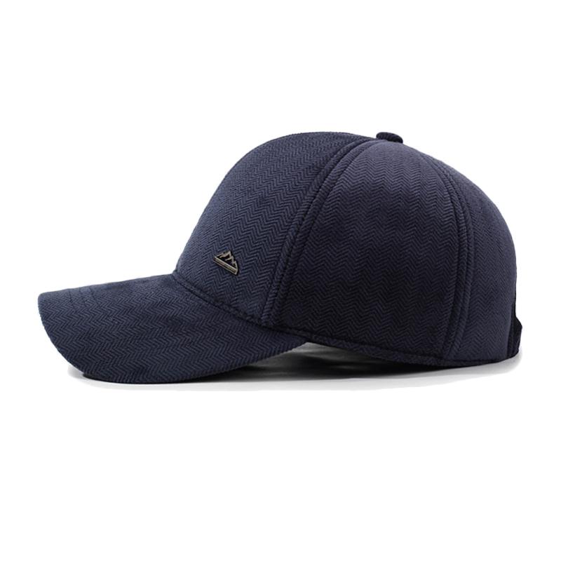 Men's Baseball Cap Winter Middle-Aged Outdoor Cold-Proof Thick Warm Ear Protection Sports Cap