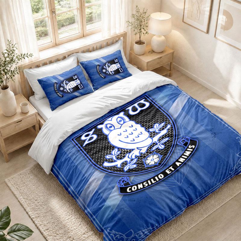 Bedding Set 1 Duvet Cover 2 Pillowcases Sheffield Wednesday Print Bedroom Home Decoration