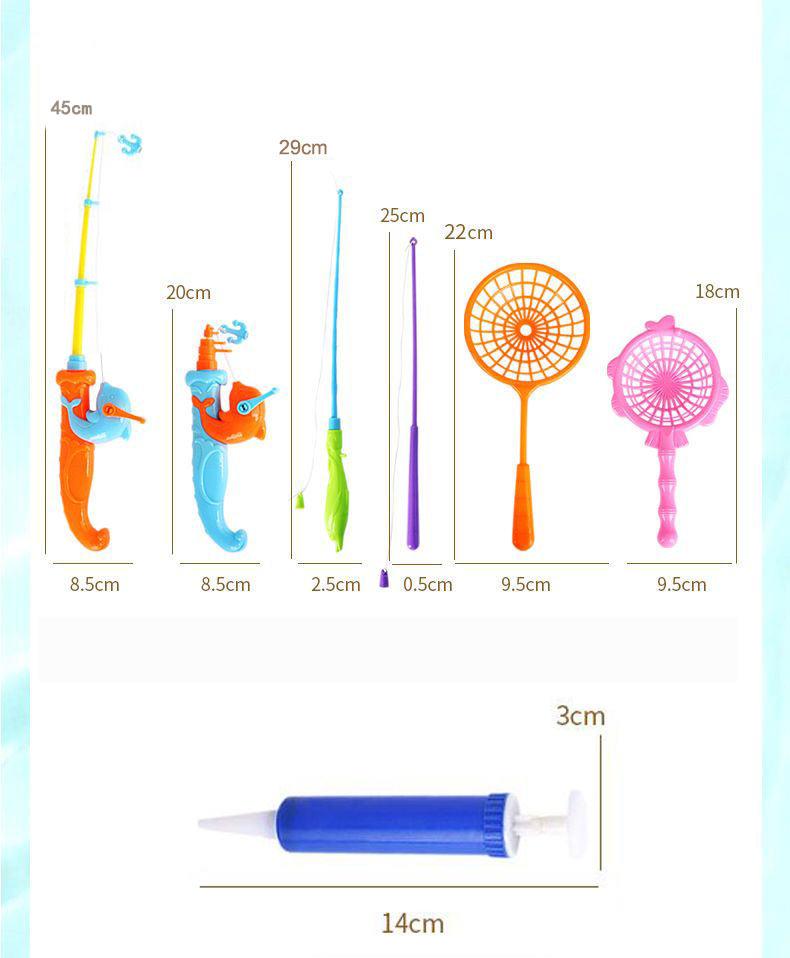 Magnetic Fishing Set Inflatable Pool Party Model Play Games & More Perfect Summer Outdoor Toy kids for Birthday Christmas Gifts