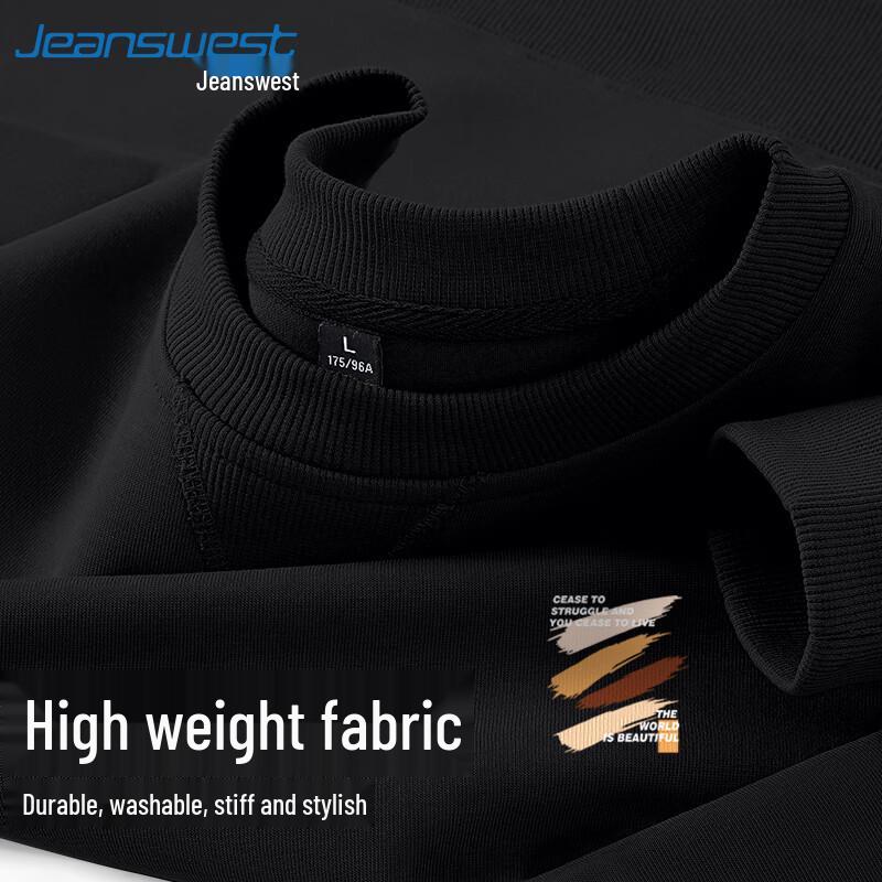 Jeanswest Men's Heavyweight American Retro Crewneck Sweatshirt