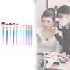 Pattern Spiral Mermaid 12 Piece Makeup Brush Collection Long Supplies Handles