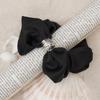 Cotoit Shell Satin Hair Scrunchie_Black