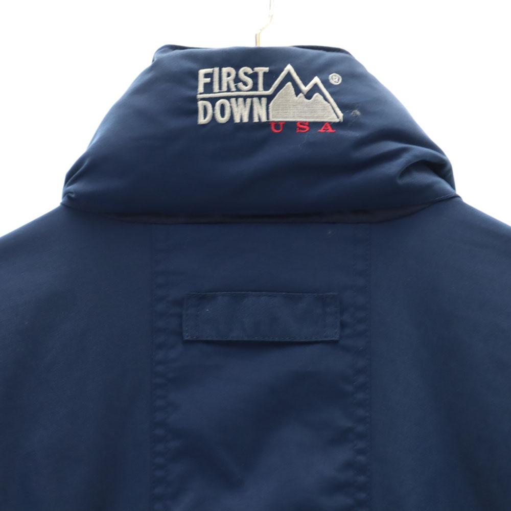 FIRSTDOWN 90s Old Long sleeve Nylon jacket L Navy system Mesh lining Men's Used