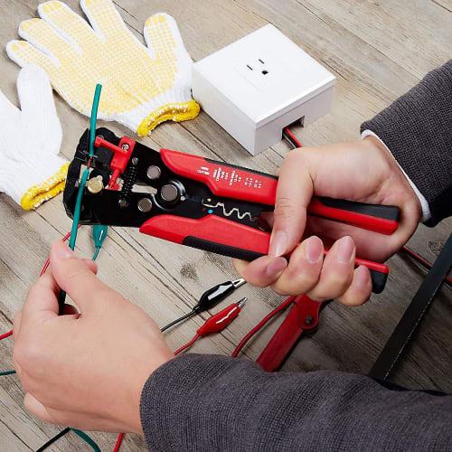 Wire Stripper Tool, Cable Stripper - 3-in-1 Self-Adjusting Wire Stripper Cutter, Wire Crimping Tool, Wire Pliers for Stripping, Cutting, and Crimping