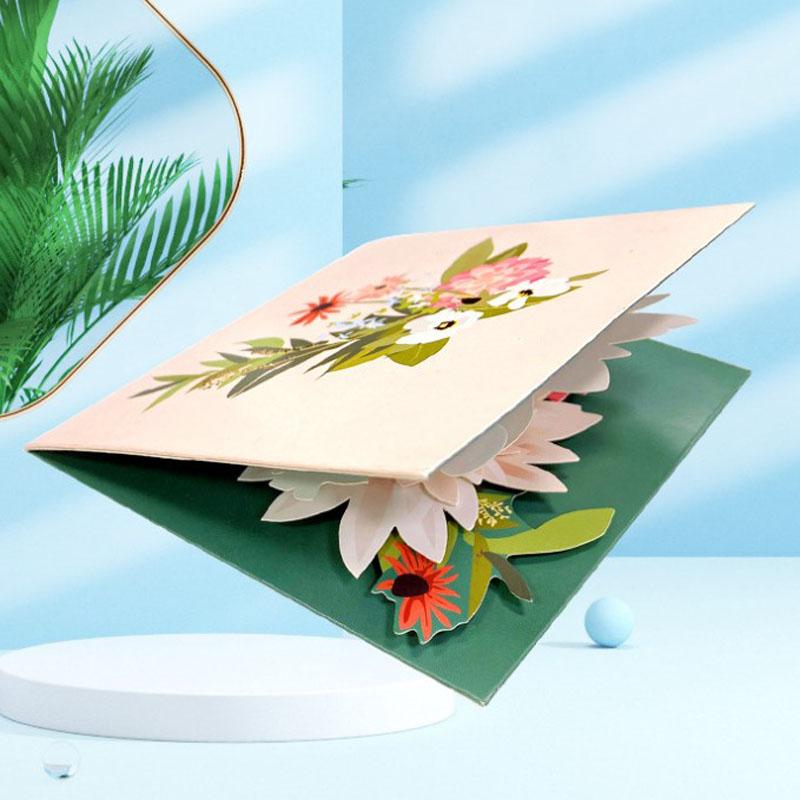 Přání k narozeninám pro ženy Pop-up Přání k narozeninám Lotosový květ Forever Paper Pop Up Přání 3D Pop Up Přání