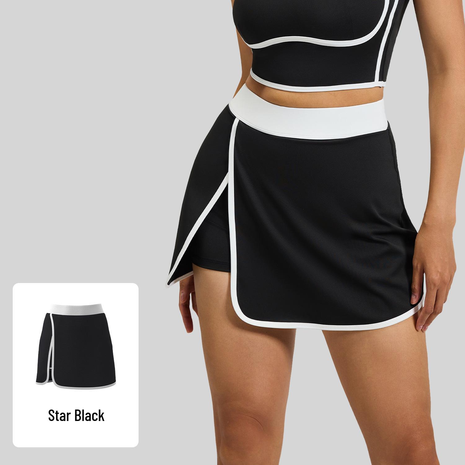 Juyi Tang Anti-Exposure Pocket Yoga Skort with Built-in Shorts
