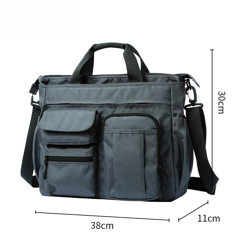 Oxford Crossbody Bag Multifunctional Shoulder Bag for Business Travel Casual Use Stylish Laptop Briefcase with Adjustable Strap