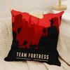 Tf2 Team Happy Game T-Team Fortress 7 Pillow Case Natural Linen Double-Sided Printing Sofa Home Decor Cushion Cover