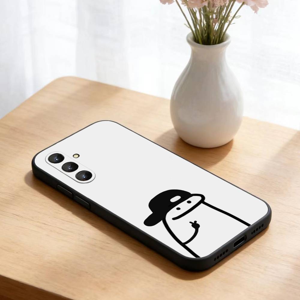 Funny Middle Finger Cute Phone Case For Samsung Galaxy A73,21,22,32,71,53,52,51,80,5G Soft Black Cover