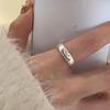 Adjustable Women's Smiley Face Metal Ring - Trendy Index Finger Jewelry