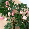 High Quality Plastic Silk Artificial Rose Vine 4 Colors 1.75m 54 Heads Hanging Flowers Rattan Fake Plants Leaves Home Decoration