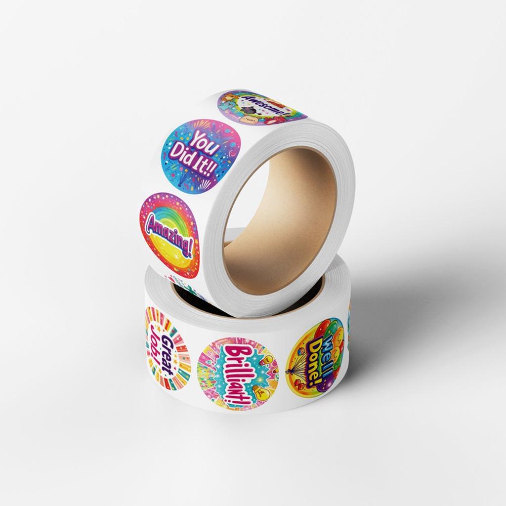 500 Pcs Round Reward Stickers Encouragement Positive Motivational Kids Classroom Teacher Preschool School Supplies